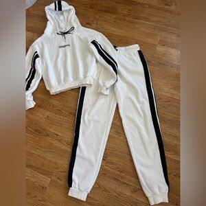 I.AM.GIA  Striker Hoodie Jogger Set S/M White Black